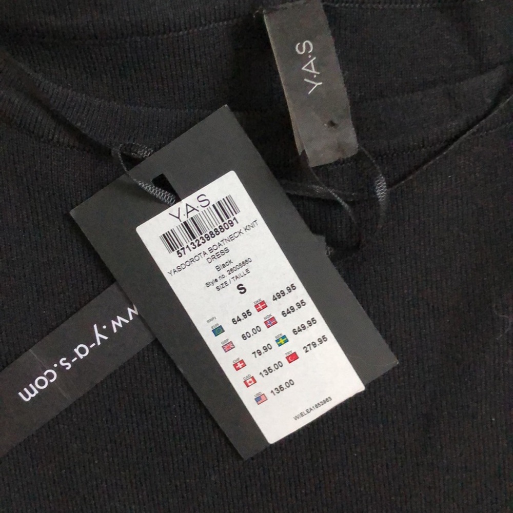 Y.A.S NWT Dorota Boatneck Knit Dress in Black 🖤 - Picture 7 of 10